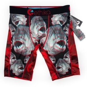 Ethika Piranha Nah Brah Boxer Briefs Mens Size Small Underwear 3D Glasses Fish